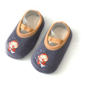 Cheeky Monkey – navy grip sock-shoes with a monkey