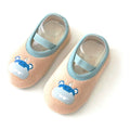 Hippo – peach grip sock-shoes with a hippo