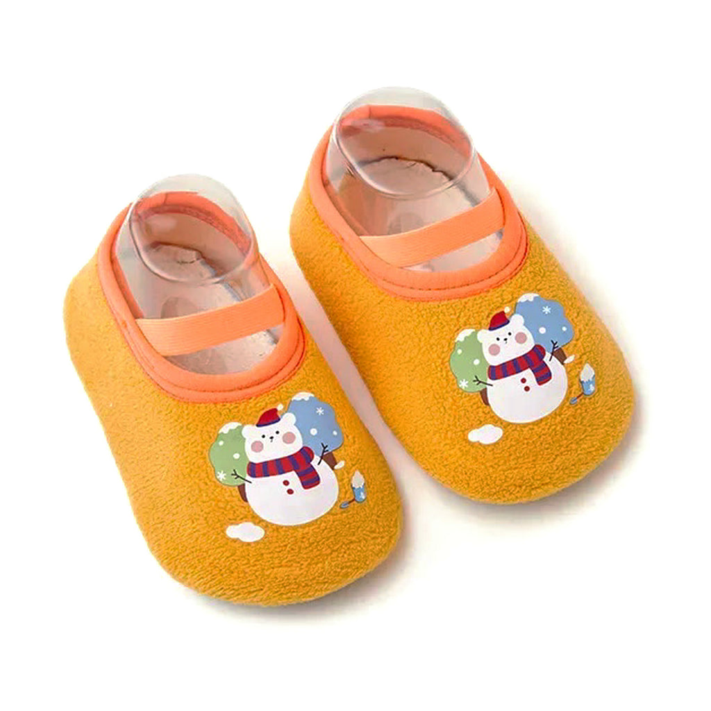 Snow Bear – mustard grip sock-shoes with a snow bear